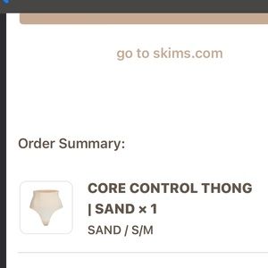SKIMS core control thong sand